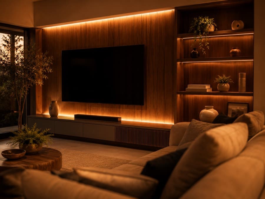 Ambiente planejado iluminado